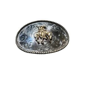 Vintage Montana Silversmiths End Of The Trail Belt Buckle Indian Native American